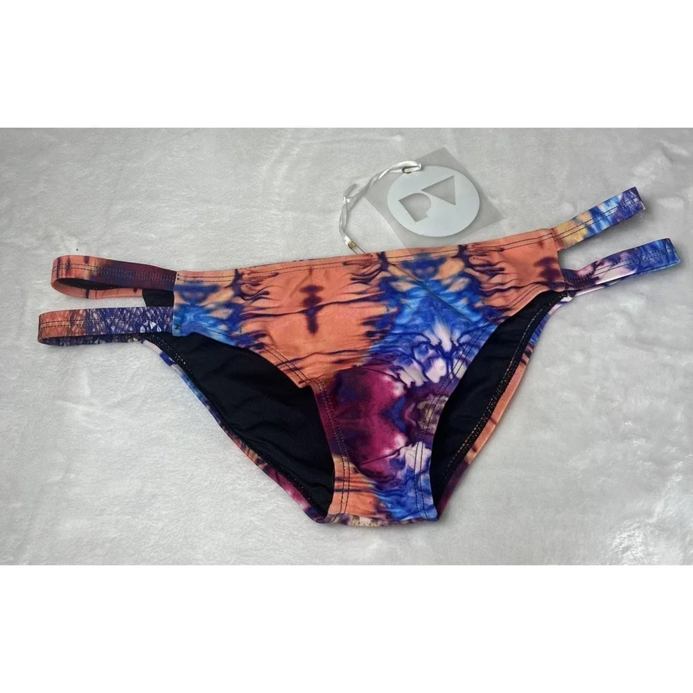 Perfect Vacation Women's Bikini Bottom Multicolor Tie-dye Size Medium NEW